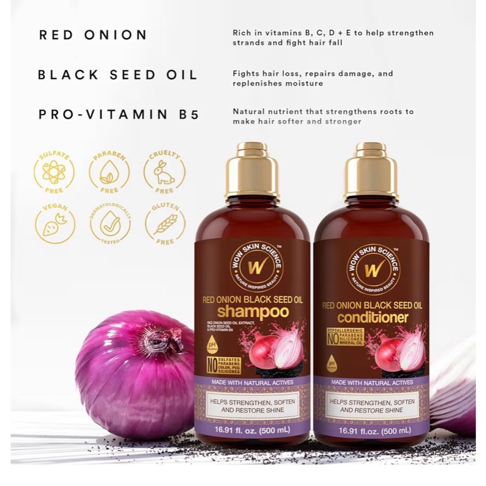 WOW Skin Science Red Onion Black Seed Oil Shampoo Shampoo only New Sealed